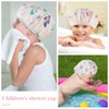 Waterproof Shower Caps, 3 Pcs Plastic Reusable Shower Caps Elastic