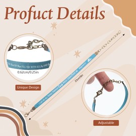 Jeyiour 40 Pulseras con Versículo de la Biblia Pulseras Cristianas de Cuero Pulsera con Citas de las Escrituras de la Fe de Dios Regalos Inspiradores para Mujer Hombre (Multicolor)