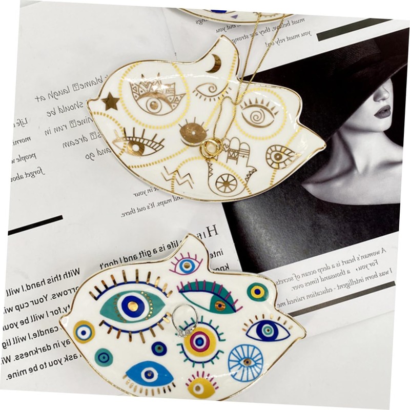 Ipetboom Charming Bird Shaped Ceramic Jewelry Tray Decorative Trinket Dish