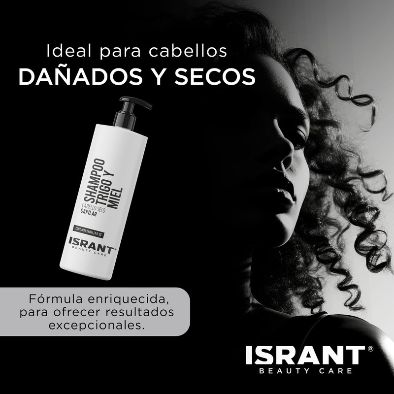 ISRANT | Shampoo Nutritivo de Trigo y Miel - Fortalece