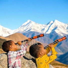 1920 DOLLOND London Brass Telescope with Leather Case - 14" Vintage Brass Pirate Spyglass with Adjustable Optics - Nautical Maritime Antique Pirate Telescope or Travel Navigation Sailing Voyage