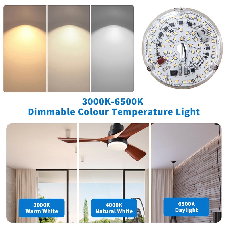 Humpptom Ceiling Fan Light Replacement, Retrofit Light Kit for Ceiling
