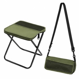 Portable Folding Camping Chair with Backrest – Lightweight Outdoor Fishing Stool with Mesh Pocket Storage for Travel, Hiking and Camping