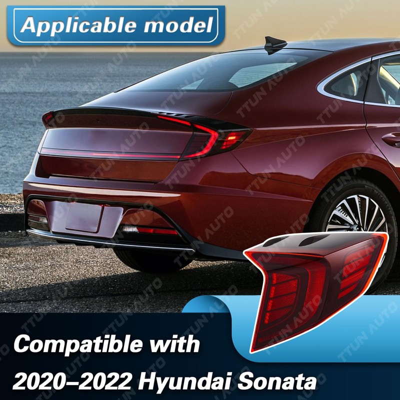 TTUN AUTO Tail Light for Hyundai Sonata 2020-2022 Lamp Replacement