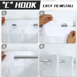 Meiguiman No Hook Shower Curtain with Snap in Liner Watercolor Floral Shower Curtain and Liner Set Spring Flower Plants and Butterfly Bathroom Curtains Double Layers Fabric Decorative 71x74 Inch