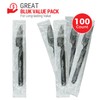 3X Heavy Duty Plastic Knives Individually Wrapped, Sturdy Like Silverware,
