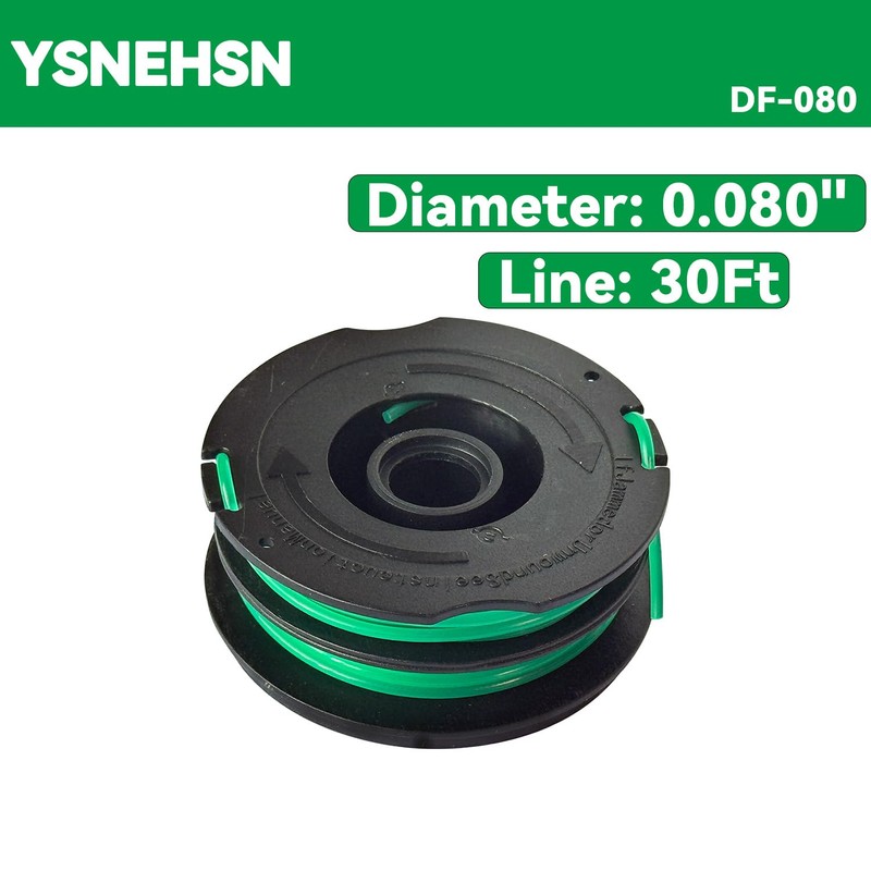 YSNEHSN DF-080 Trimmer Spool for 30ft 0.080" Compatible with Black