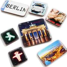 United1871 Berlin Souvenirs Fridge Magnets, Set of 7 – Magnets with Berlin Motifs as Berlin Keepsake, Suitable for Berlin Travel Voucher