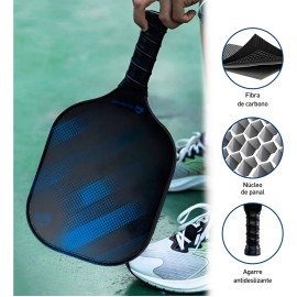 Juego De 4 Paletas Y 4 Pelotas De Pickleball Con Estuche Multicolor