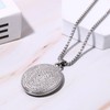 JewelryWe Jewellery Retro Men's Necklace Stainless Steel Saint Benedict Cross