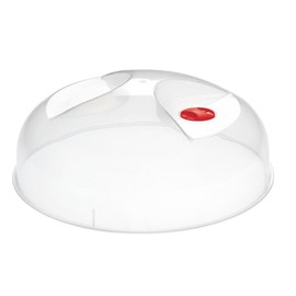 Heidrun 1910 Coperchio per Microonde, 25 cm, Trasparente/Rosso, 24 cm