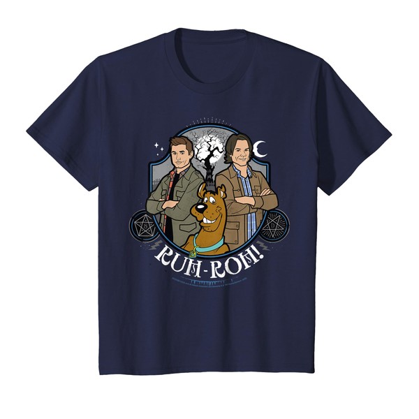 Kids Scooby-Doo Scoobynatural Ruh-Roh Group Shot Text T-Shirt