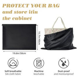 GDBEH 12 Pack Dust Bags for Handbags Travel Storage Pouch Silk Cloth Bag With Drawstring Large Storage Pouch for Handbag Purse Shoes Boots