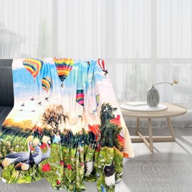 UBeesize Extra Soft Fleece Throw Blanket - Queen Size for Couch, Sofa or Bed, Cozy, Fluffy and All-Season, Decorative Blanket for Kids' Birthday Gifts, Silky and Warm, 60 x 80 Inches