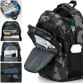 YAMTION Men's School Backpack Teenager for Boys Laptop Backpack School Bag for University School Work Office