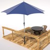 Deck Man Patio Table/Offset Umbrella Railing Holder, Stainless Steel Outdoor