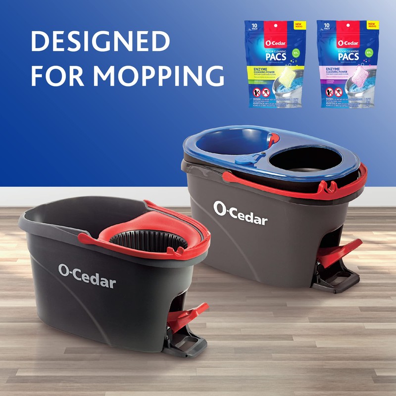 O-Cedar PACS Hard Floor Cleaner, Crisp Citrus Scent 10 Count