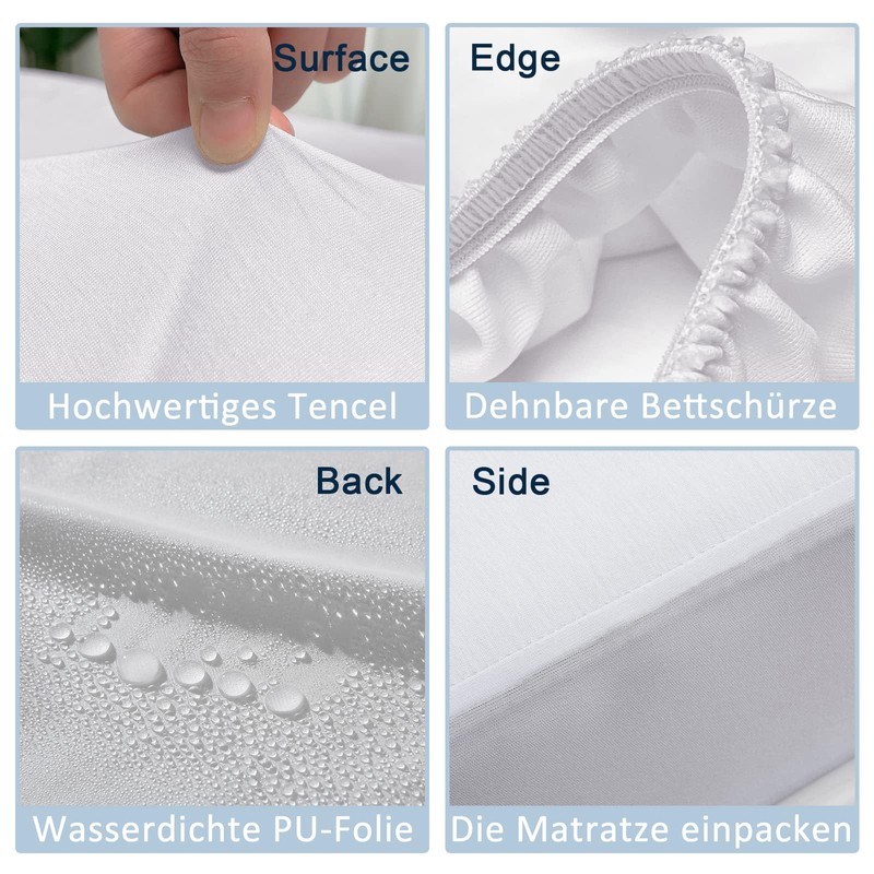 Beedsooth Baby Waterproof Mattress Protector, 60 x 120 cm, Breathable