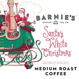 Battery Tender Barnie'S Single Serve Santa'S White Christmas Coffee Pods with Coconut, Caramel