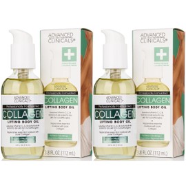 Advanced Clinicals Advanced Clinicals Firming Collagen Body Oil Skin Care Moisturizer | Massage Body Oil | Tighten, Firm, & Hydrate Collagen Oil For Scars, Wrinkles, Crepey Skin, & Stretch Marks, 2-Pack