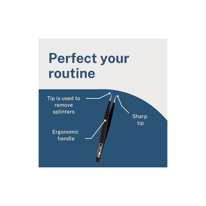 REMOS Splinter Tweezers with Extra fine tip Stainless Steel 9.5