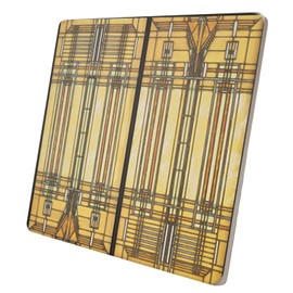 Frank Lloyd Wright's B.Harley Bradley House Design on 8" Square Stone Trivet Manufactured in The USA Heat Tolerant Easily Wipes Clean