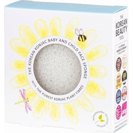 The Konjac Sponge Company Slim Round White Pure Baby Sponge, 1 Pc