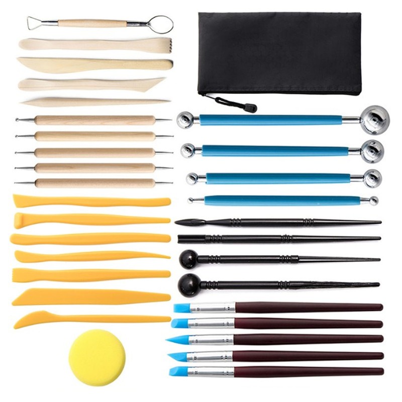 32 Piece Set Pottery Sculpting Tool Multifunctional Ceramic Clay Crafts