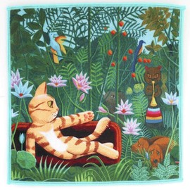 blooming cat art microfiber w face dream