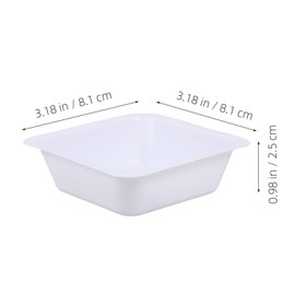 TOPPERFUN 20pcs Weighing Dishes Plastic Weighing Boats Sample Weighing Trays Lab Dishes Portable Weigh Plates Scientific Lab Equipment Plates (White)