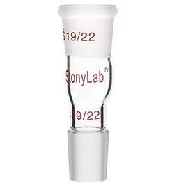 stonylab Glass Straight Connecting Adapter, 30mm from 19/22 Outer Joint to 19/22 Inner Joint for Laboratory Lab Supply, Borosilicate Glass