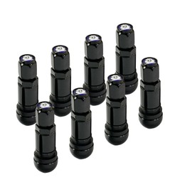 Z-oneMart 8pcs Car Tubeless Tire Valve Stem Bolt-in Aluminum Alloy Explosion Proof Wheel Tire TPMS Valve Stem with Dust Caps (Gun-black)