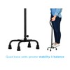 NOVA Medical Bariatric Quad Cane Large Base With Offset Handle