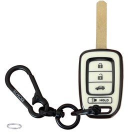 EJOAOJE Smart Key Protective Shell for Honda Key Fob Cover with Keychain Fits for Honda Accord CR-V SE CRV LX HR-V Remote Key Vehicle Accessories