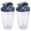 24OZ Transparent Blender Cup Container Lid Set Replacement Fit for