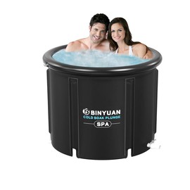 Binyuan XXL Ice Bath Tub，102 GL cold plunge tub，Portable Plunge Pool，multi-level portable bathtub for Outdoor Gym Treatments, Foldable Basin