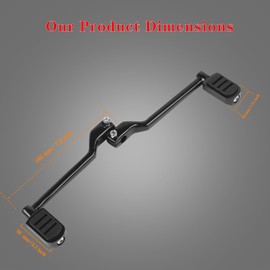 LDJXDADI Heel Toe Shifter Lever Pegs,Front Rear Shift Peg Fit for Touring Street Glide Road King Road Glide Electra Glide 1988-2024, FL Softail 1986-2017, Trike 2008-2024（Black）