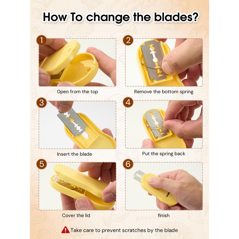 CLUEAPOP Bread Lame Sourdough Scoring Tool Extractable & Magnetic -