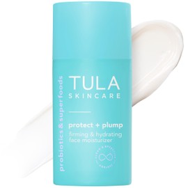 TULA Skin Care Protect + Plump Firming & Hydrating Face Moisturizer - Skincare-First, Daily Ageless Moisturizer, Minimizes the Look of Wrinkles & Fine Lines, 1.6 oz.