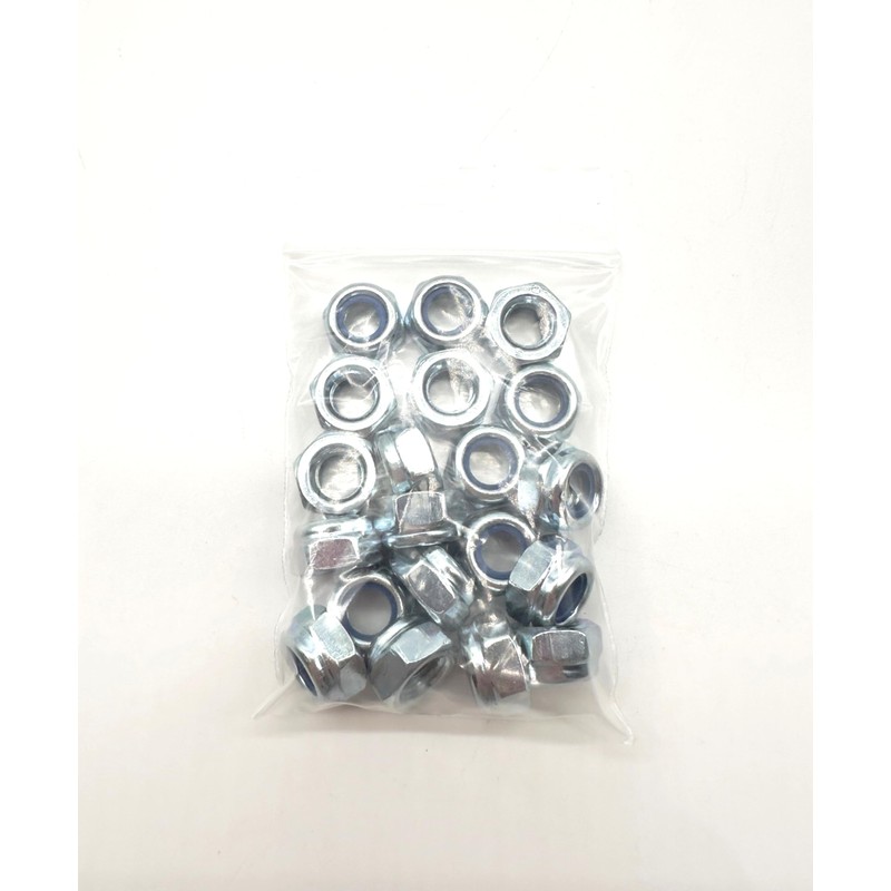 20 Pack of M8 Nyloc Nuts - Self locking with