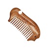 Baluue Natural Sandalwood Anti-Static Fish Hair Comb for Women Creative