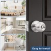 Knobonly 10 Pack Privacy Door Knobs Satin Nickel, Keyless Door