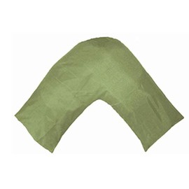 Gyulin Silky Soft Satin Envelope Style V Shaped/Tri/Boomerang Pillow Cover Pillowcase Pillow Protector Cushion Cover for Orthopaedic/Pregnancy/Nursing Pillows,Only Cover No Insert Dark Olive Green