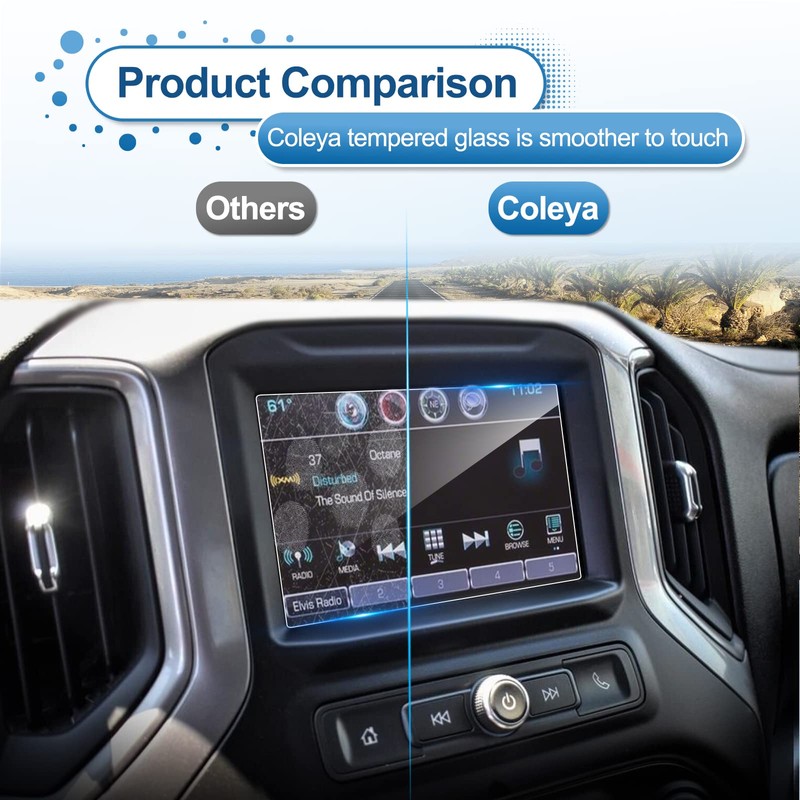 Coleya 2022-2025 Sierra 1500/2500HD/3500HD Screen Protector for GMC Sierra (Pro)