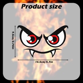 DIPZO Reflective Stickers for Robotic Lawn Mowers, Waterproof Cartoon Face Patches Fun Eye Designs for Robots, Cars, Motorcycles, Sweeping Robot (2 PCS)