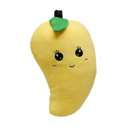 BABOLI Cuddly Mango Plush Toy Pillow Adorable Soft Fruit Stuffed Animal with Smile Face and Cute Expression Pretty Sweet Gifts for Kids Boys and Girls Present for Birthday or Party 17.7 Inches