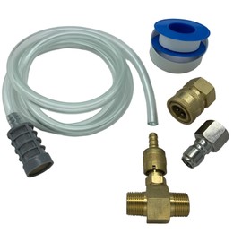 Sellerocity Pressure Washer Chemical Detergent Soap Kit Adjustable Down Stream in Line Injector 5-8 GPM 2.3 Orifice 3/8 Inch NPT Threaded