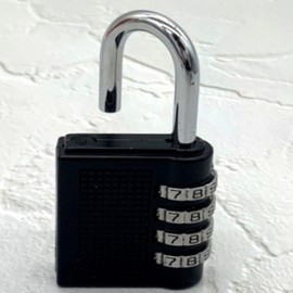 4x7.8cm School 4-Digit Dial Combination Lock Black 2ea
