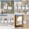 4Pcs-Magnetic Toothbrush Holder,Cruise Bathroom Organizer – Foldable, Wall Mounted, No