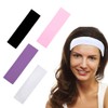 4PCS 5cm Headbands for Women Men, Fashion Stretchy Head Bands